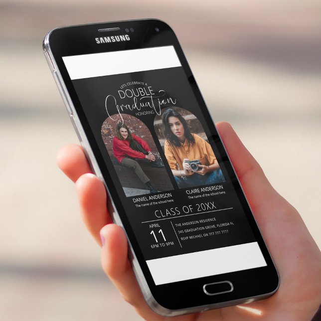 Einladung des Abschlusses "Arched Foto" für doppel (Von Creator hochgeladen)