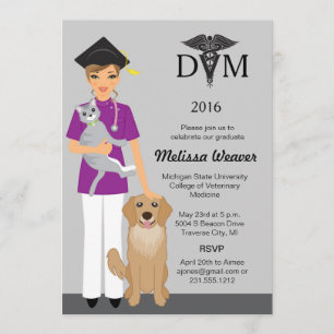 Einladung des Abschlusses der Veterinärschule   Fr