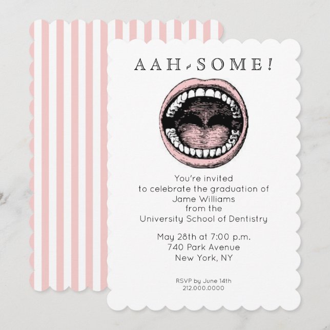 Einladung des Abschlusses der Zahnärzte (Vorne/Hinten)