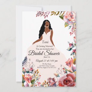 Einladung des Afroamerikanischer Brautparty Garden