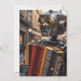 Einladung des Akkordeonroboters