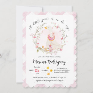 Einladung des Baby Goose Girl Scallop