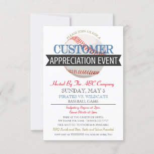 Einladung des Baseball-Kunden