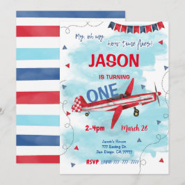 Einladung des bearbeitbaren Flugzeugs