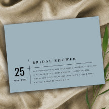 EINLADUNG DES BLAUEN-GRAUEN-BRAUTPARTY