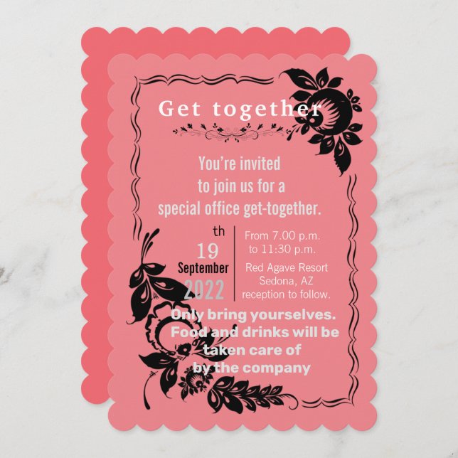 Einladung des Büros (Vorne/Hinten)