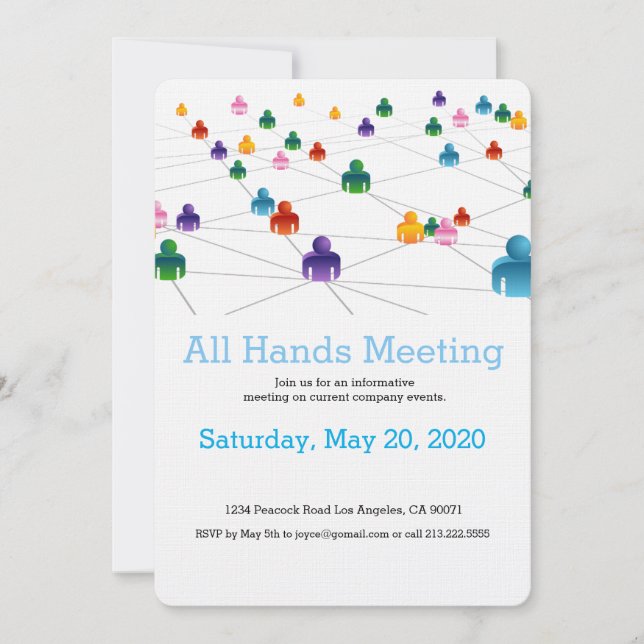 Einladung des Business Network Teams (Vorderseite)