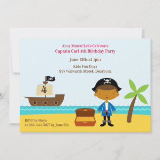 Einladung des Captain der Pirate Birthday Party