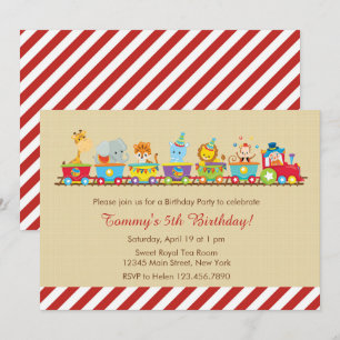 Einladung des Circus Train Birthday