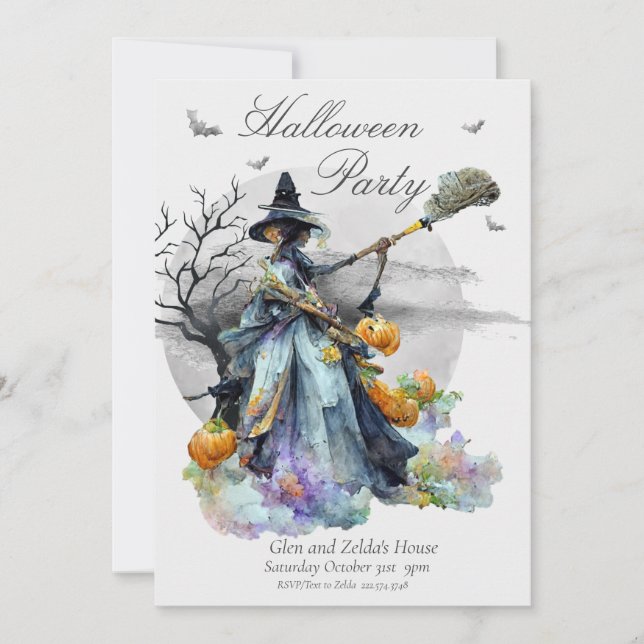 Einladung des Erwachsenen-Halloween-Party (Vorderseite)