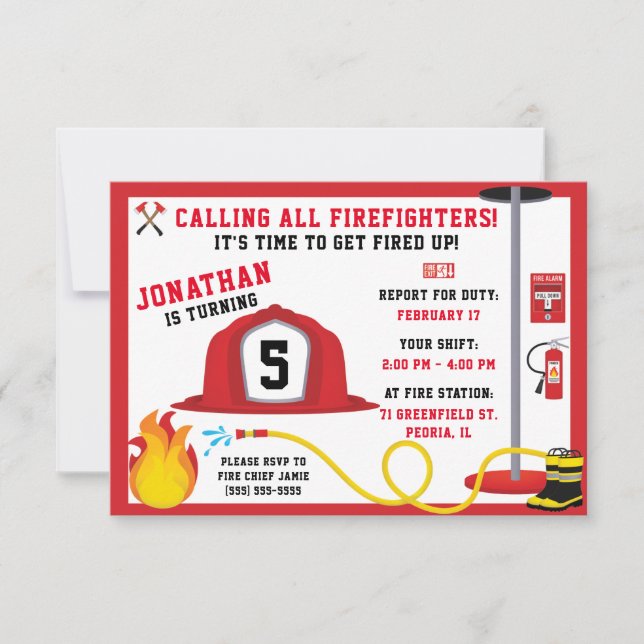 Einladung des Feuerwehrmanns (Vorderseite)