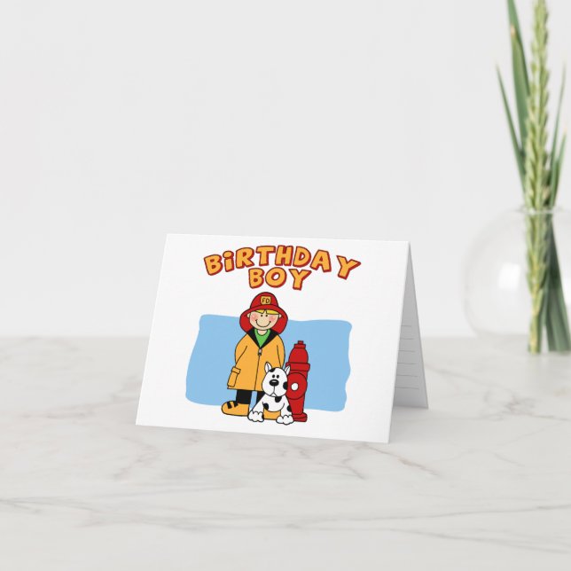 Einladung des Feuerwehrmanns zum Geburtstag (Vorderseite)