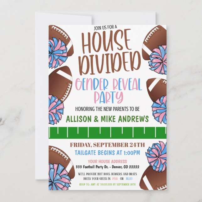 Einladung des Fußballgeschlechts (Vorderseite)