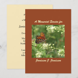 Einladung des Gedenkdienstes, Orangenschmetterling