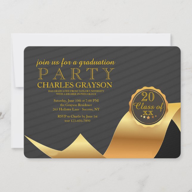 Einladung des Gold Ribbon Abschlusses (Vorderseite)