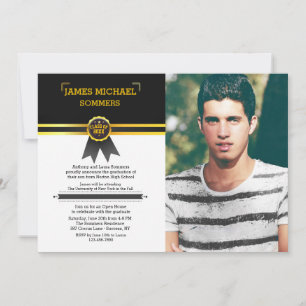 Einladung des Gold Ribbon Graduate Foto
