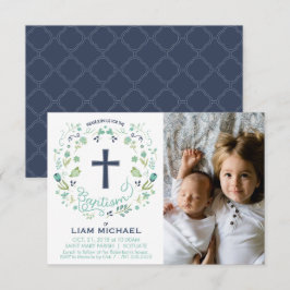 Einladung des Jungen zur Taufe - Custom Foto Card