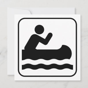 Einladung des Kanu-Symbol