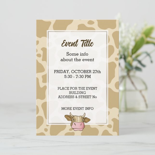 Einladung des Kuhkopfes (Stehend Vorderseite)