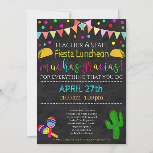 Einladung des Lehreranerkennungspersonals (Vorderseite)