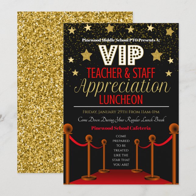 Einladung des Lehreranerkennungspersonals (Vorne/Hinten)