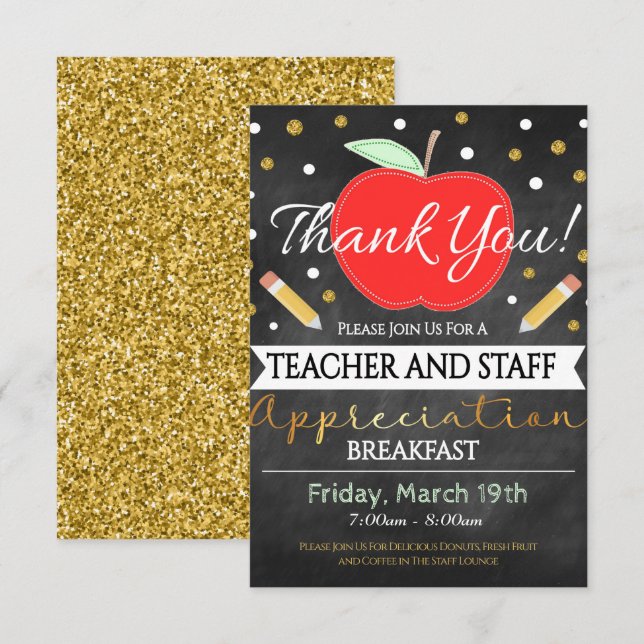 Einladung des Lehreranerkennungspersonals (Vorne/Hinten)