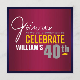 Einladung des Menschen zum 40. Geburtstag