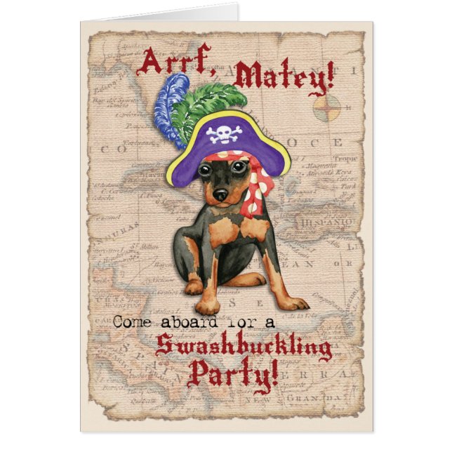 Einladung des Miniature Pinscher Pirate (Vorne)