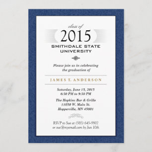 Einladung des Navy Blue & White Formal Abschluss