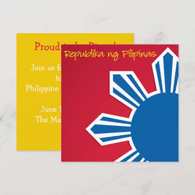 Einladung des Pinoy Philippine Independence Day (Vorne/Hinten)