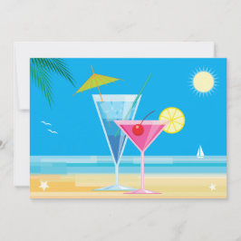 Einladung des Tropical Beach Couple zur Dusche