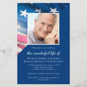 Einladung des Veteran Memorial Service PAPER US Fl Flyer