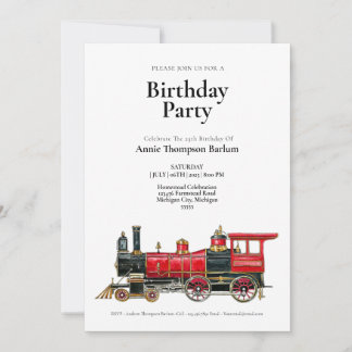 Einladung des Vintagen Roten Zuges zum Geburtstag