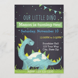 Einladung Dino Birthday (Junge)
