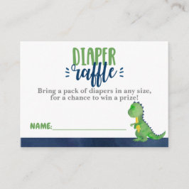 Einladung Dinosaur Diaper Raffle Ticket Einlage