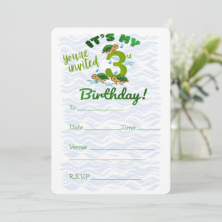 Einladung Dritter Geburtstag