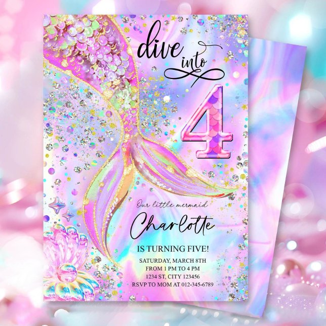 Einladung Edi zum 4. Geburtstag der Meerjungfrau (Von Creator hochgeladen)