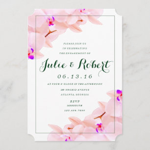 Einladung einer eleganten Orchideen-Engagement-Par