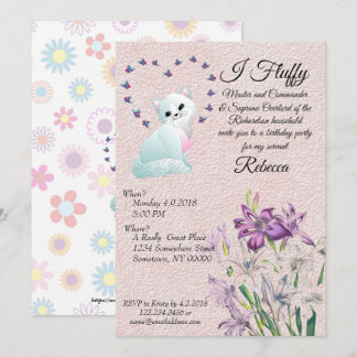 Einladung einer Katze zur Geburtstagspartei