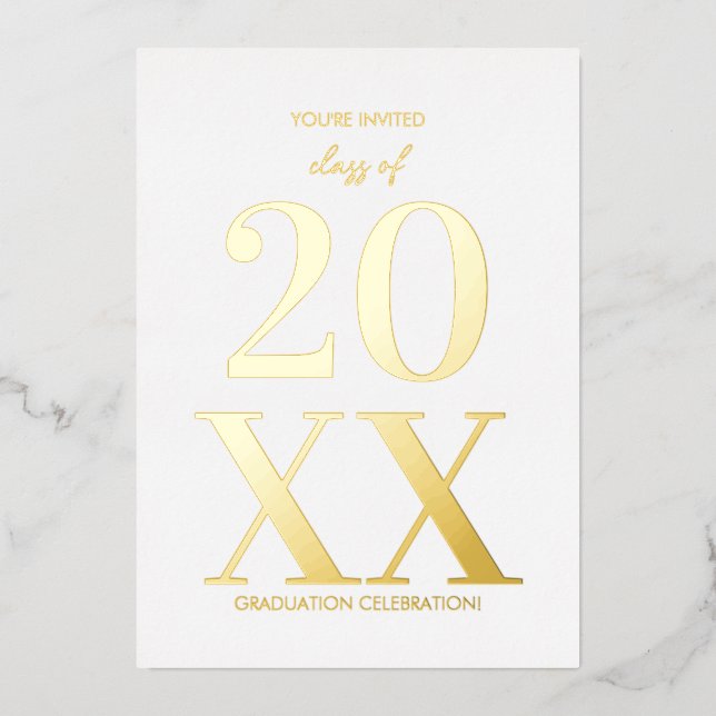 Einladung einer modernen Typografy Graduation Part (Vorderseite)