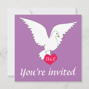 Einladung einer Radiant Orchid Dove