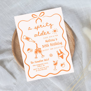 Einladung einer Spritz Older Birthday Party
