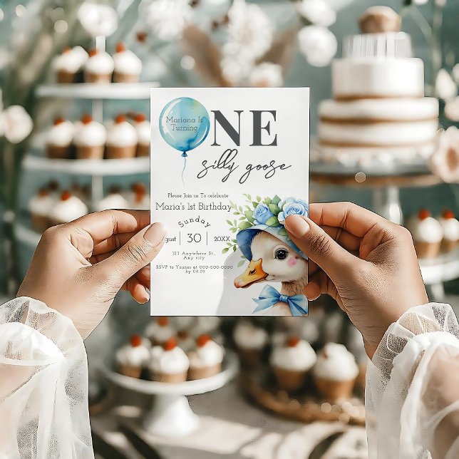 Einladung eines Albernen Gänsejungen zum 1. Geburt (Von Creator hochgeladen)