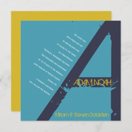 Einladung eines ersten Bar Bat Mitzvah-Monogrammes