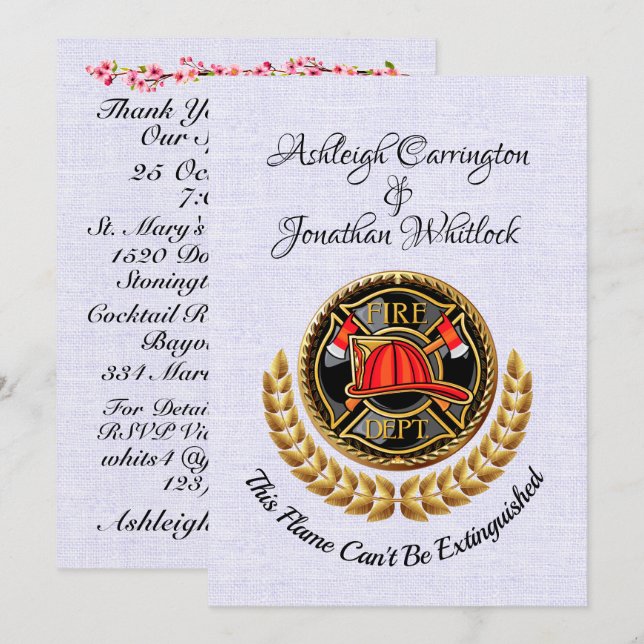 Einladung eines Feuerwehrmanns (Vorne/Hinten)