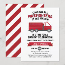 Einladung eines Feuerwehrmanns zum Geburtstag