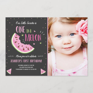 Einladung eines Melon Pink Girl Einladung zum Gebu