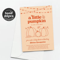 Einladung eines neutralen Pumpkin-Baby-Duschens