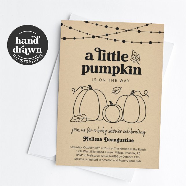 Einladung eines neutralen Pumpkin-Baby-Duschens (Von Creator hochgeladen)