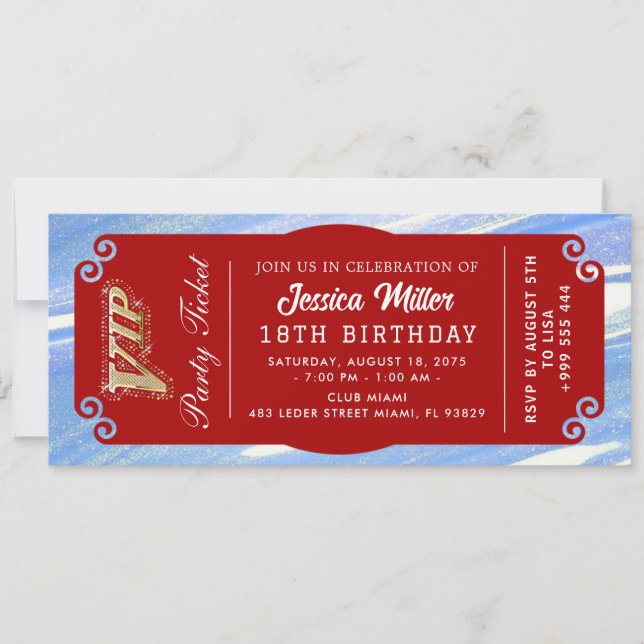 Einladung eines Party (Vorderseite)